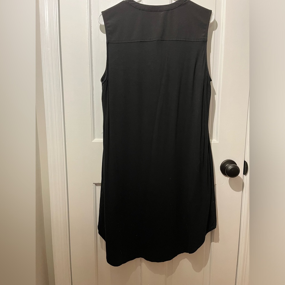 New York & Company Black Sleeveless 1/4 Zip Dress - Picture 3 of 6